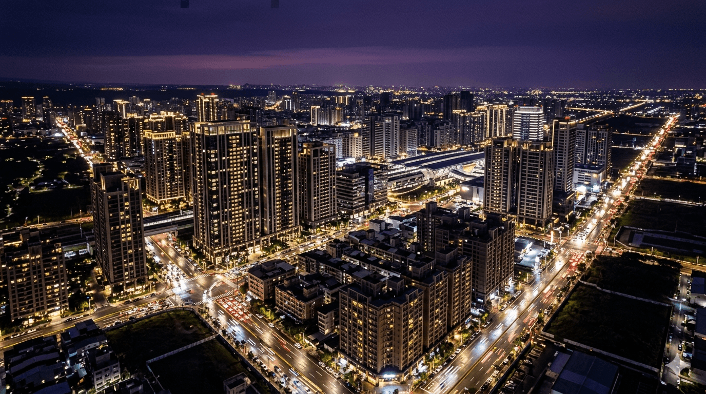 Zhubei Hsinchu city at night